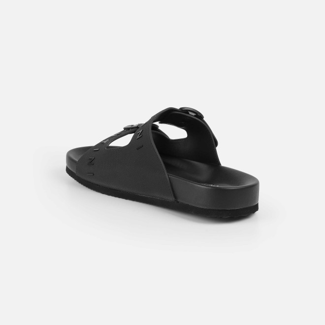 J.Fontini Men Black Casual Slippers (SKU: 60-182-11-44)