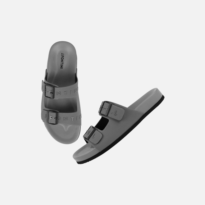 J.Fontini Men Grey Casual Slippers (SKU: 60-182-14-43)