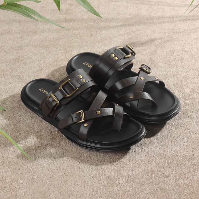 J.Fontini Men Coffee Casual Slippers (SKU: 60-184-55-45)