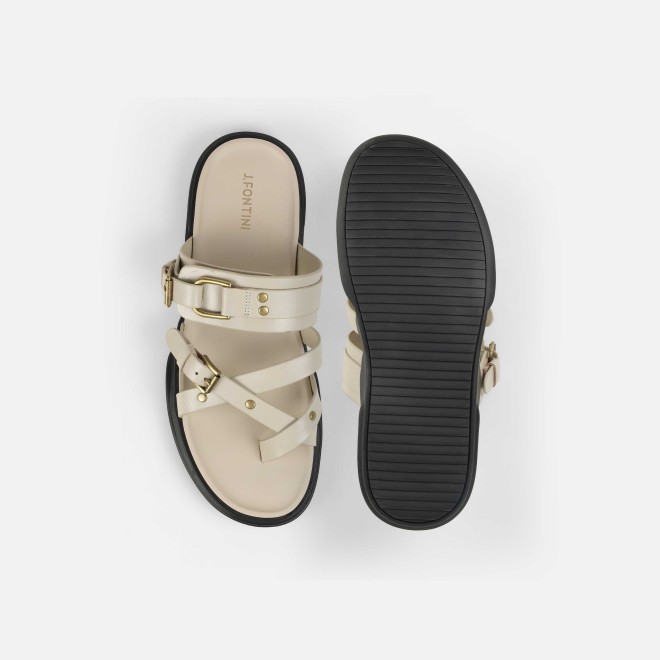 J.Fontini Men Beige Casual Slippers (SKU: 60-184-20-41)