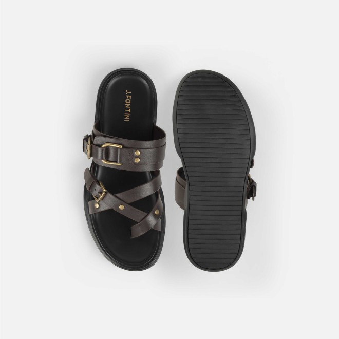 J.Fontini Men Coffee Casual Slippers (SKU: 60-184-55-45)