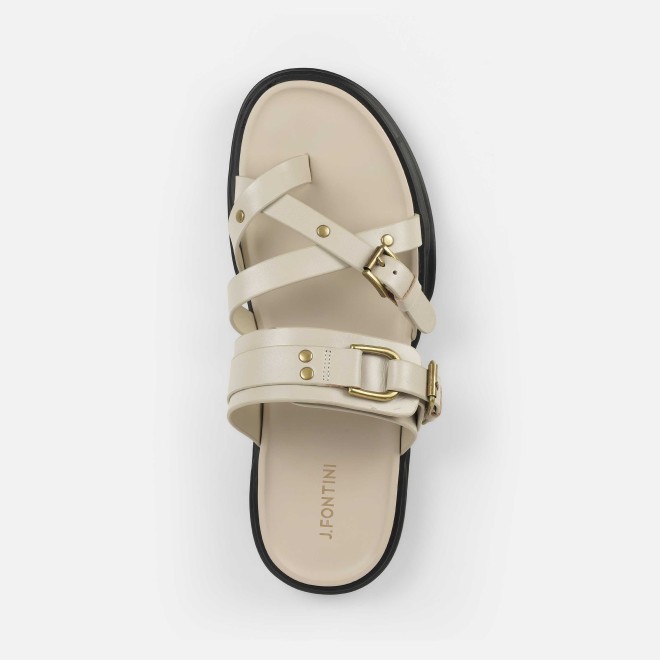 J.Fontini Men Beige Casual Slippers (SKU: 60-184-20-41)