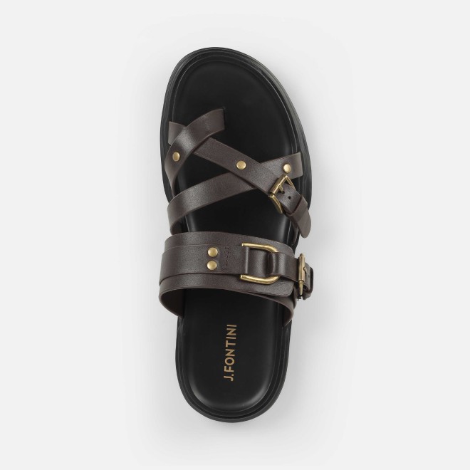 J.Fontini Men Coffee Casual Slippers (SKU: 60-184-55-45)
