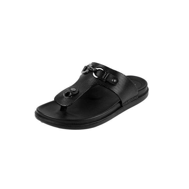 J.Fontini Men Black Casual Slippers (SKU: 60-188-11-40)