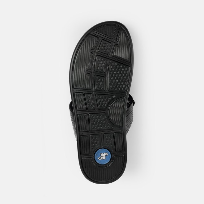 J.Fontini Men Black Casual Slippers (SKU: 60-188-11-40)
