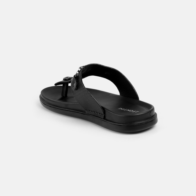 J.Fontini Men Black Casual Slippers (SKU: 60-188-11-40)