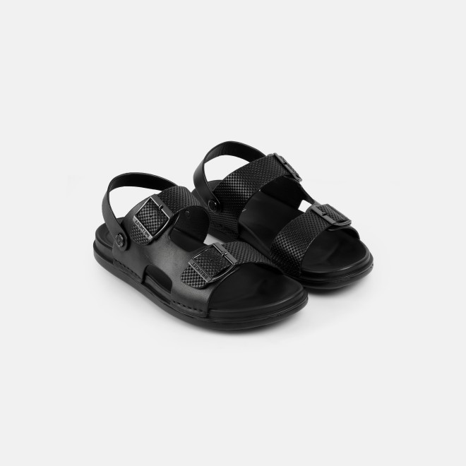 J.Fontini Men Black Casual Sandals (SKU: 60-189-11-40)