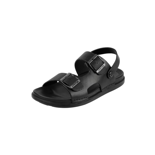 J.Fontini Men Black Casual Sandals (SKU: 60-189-11-40)