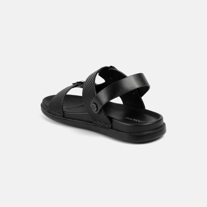 J.Fontini Men Black Casual Sandals (SKU: 60-189-11-40)