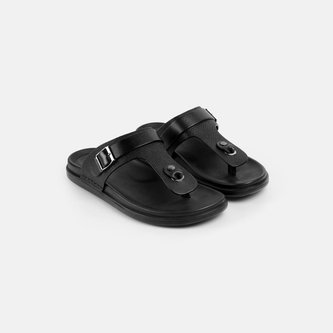 J.Fontini Men Black Casual Slippers (SKU: 60-190-11-40)