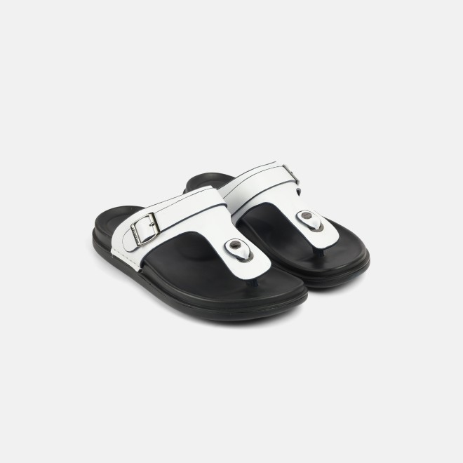 J.Fontini Men White Casual Slippers (SKU: 60-190-16-40)