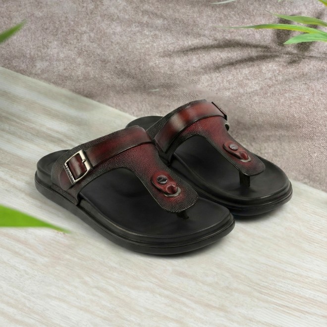 J.Fontini Men Wine Casual Slippers