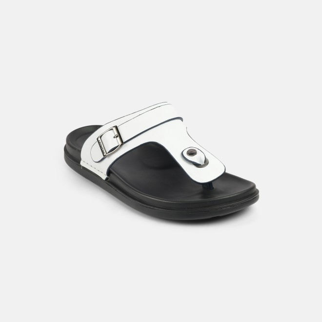 J.Fontini Men White Casual Slippers (SKU: 60-190-16-40)