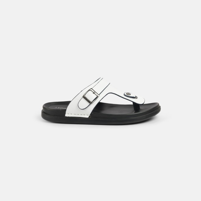 J.Fontini Men White Casual Slippers (SKU: 60-190-16-40)