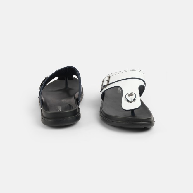 J.Fontini Men White Casual Slippers (SKU: 60-190-16-40)