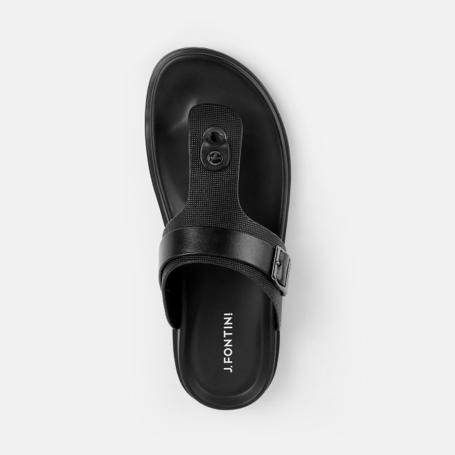 J.Fontini Men Black Casual Slippers (SKU: 60-190-11-40)