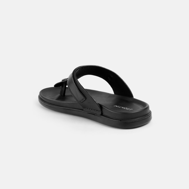 J.Fontini Men Black Casual Slippers (SKU: 60-190-11-40)