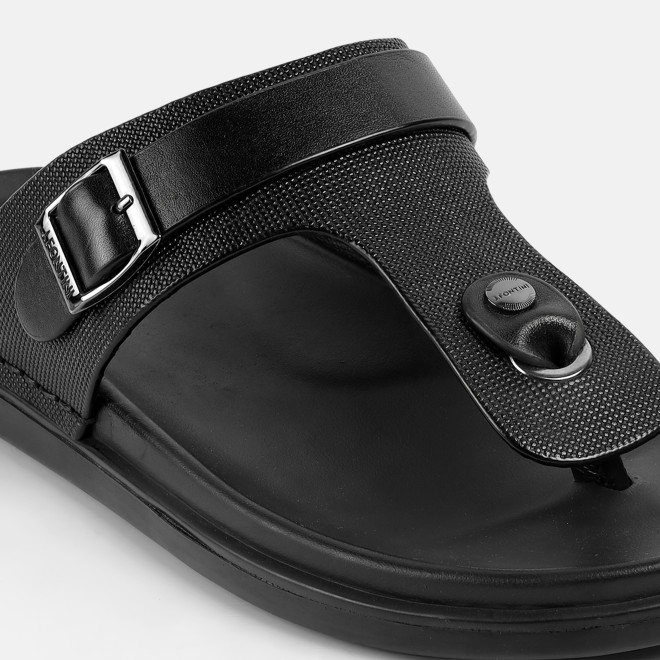 J.Fontini Men Black Casual Slippers (SKU: 60-190-11-40)