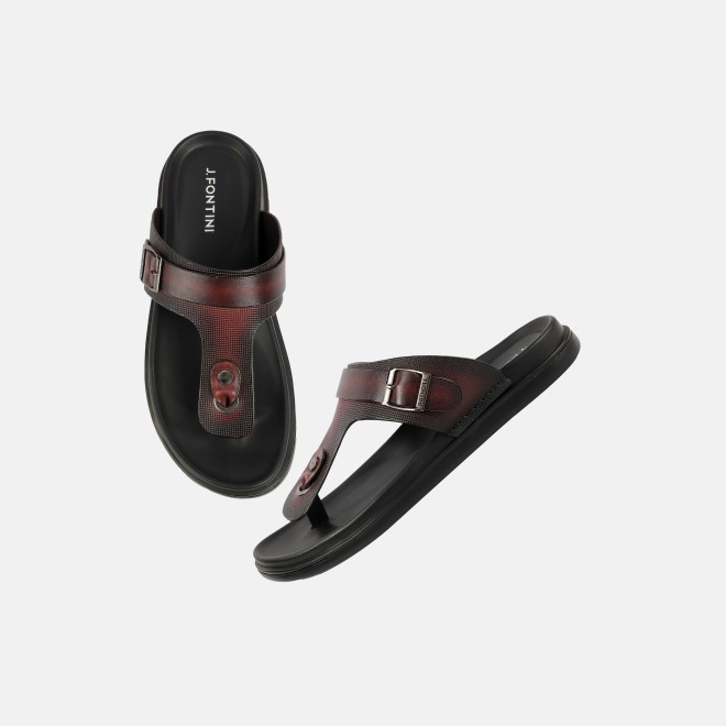 J.Fontini Men Wine Casual Slippers (SKU: 60-190-58-40)