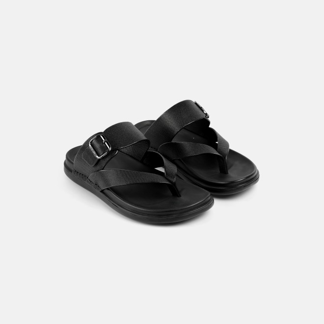 J.Fontini Men Black Casual Slippers (SKU: 60-191-11-40)