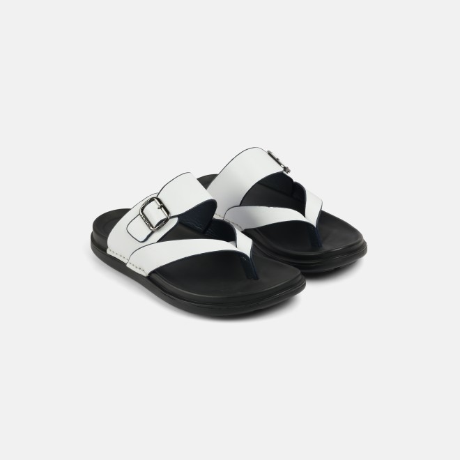 J.Fontini Men White Casual Slippers (SKU: 60-191-16-40)