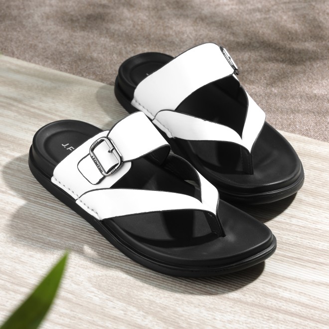 Men White Casual Slippers