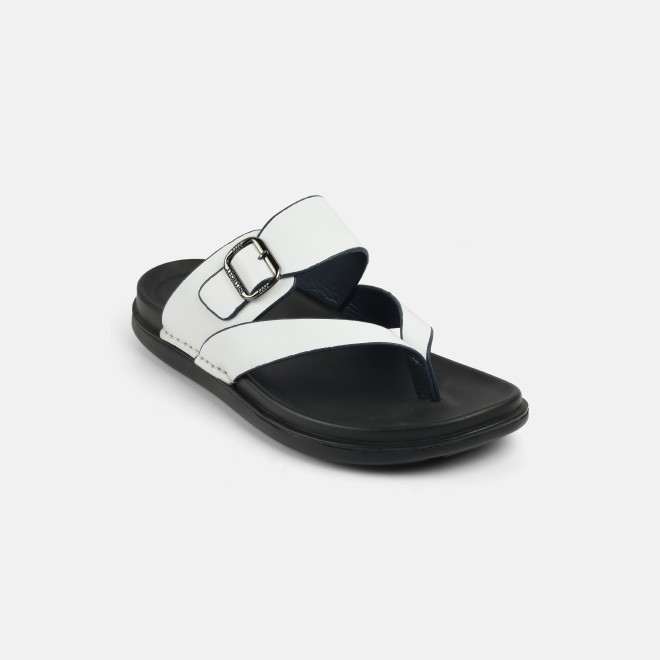 J.Fontini Men White Casual Slippers (SKU: 60-191-16-40)