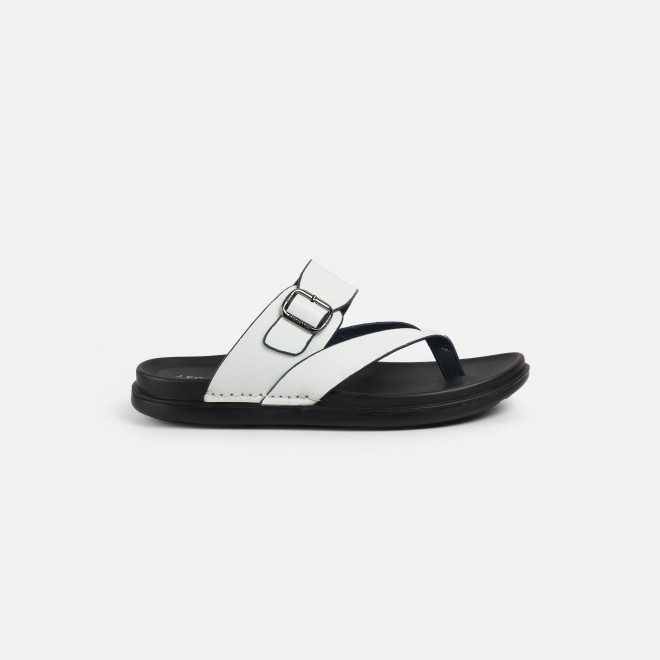 J.Fontini Men White Casual Slippers (SKU: 60-191-16-40)