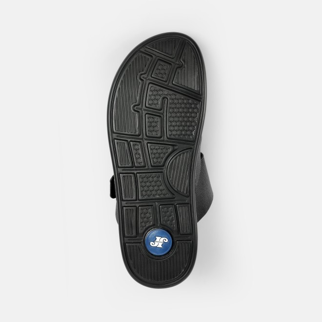 J.Fontini Men Black Casual Slippers (SKU: 60-191-11-40)