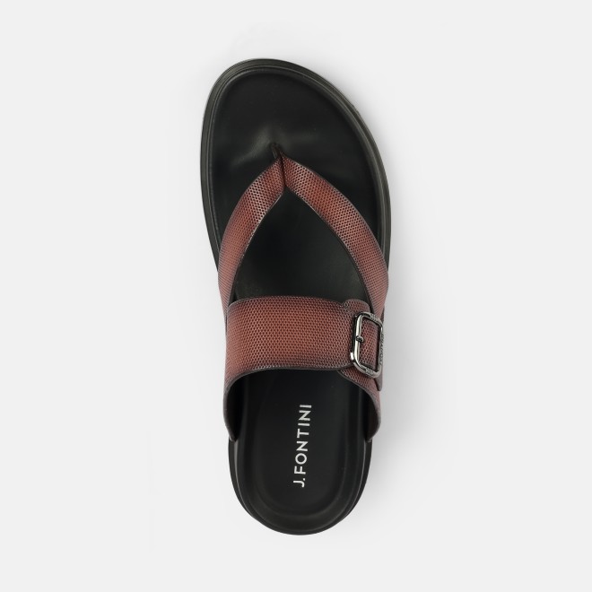 J.Fontini Men Tan Casual Slippers (SKU: 60-191-23-40)