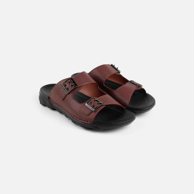 J.Fontini Men Brown Casual Slippers (SKU: 60-218-12-41)