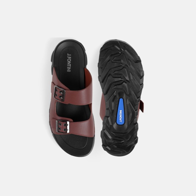 J.Fontini Men Brown Casual Slippers (SKU: 60-218-12-41)