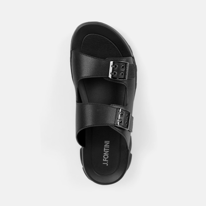 J.Fontini Men Black Casual Slippers (SKU: 60-218-11-40)