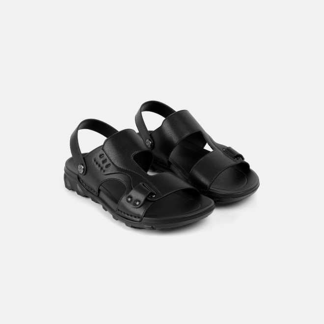 J.Fontini Men Black Casual Sandals (SKU: 60-220-11-41)