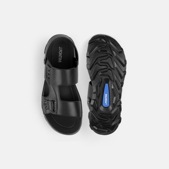 J.Fontini Men Black Casual Sandals (SKU: 60-220-11-41)
