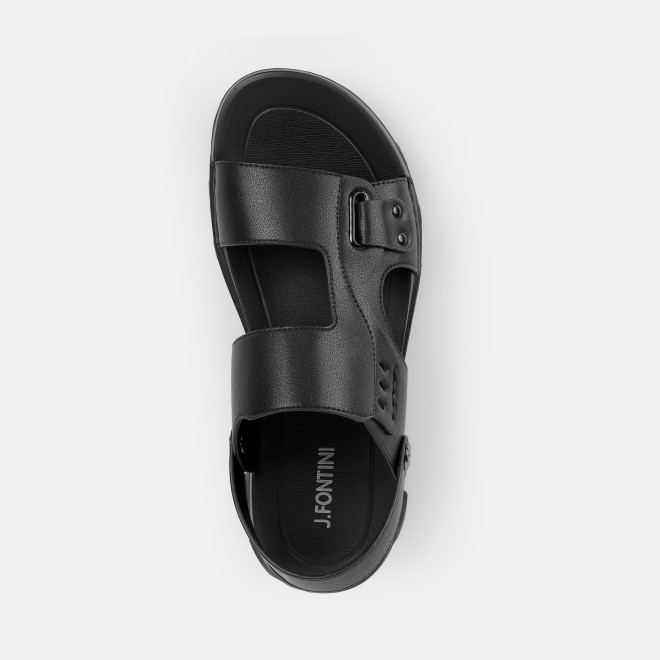 J.Fontini Men Black Casual Sandals (SKU: 60-220-11-41)