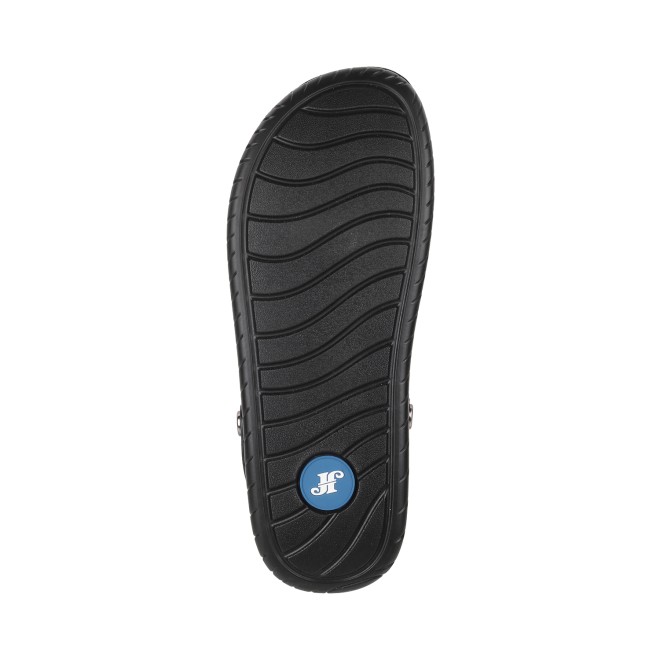 J.Fontini Men Black Casual Sandals (SKU: 60-2L-11-46)