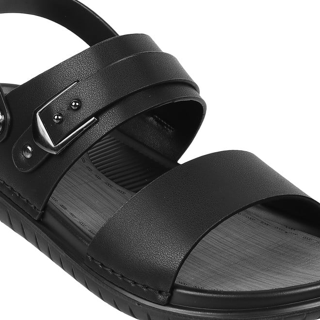 J.Fontini Men Black Casual Sandals (SKU: 60-66L-11-46)