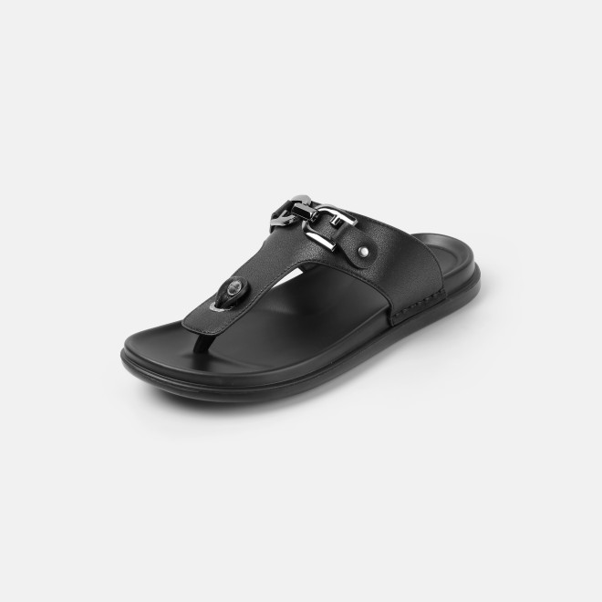 J.Fontini Men Black Casual Slippers (SKU: 60-67-11-39)