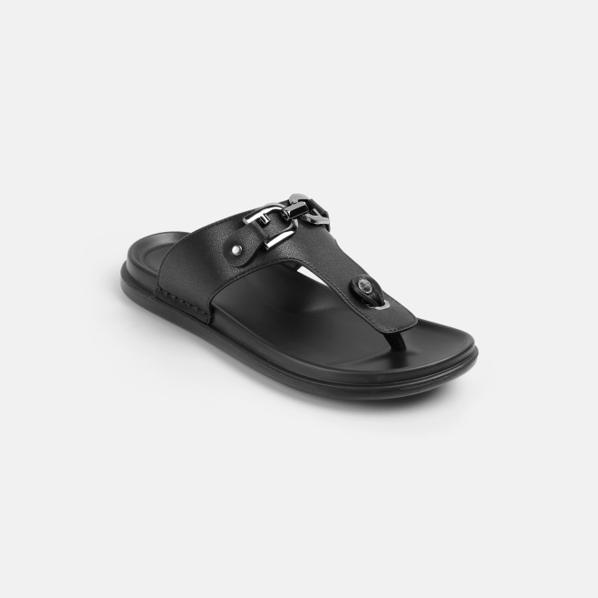 J.Fontini Men Black Casual Slippers (SKU: 60-67-11-39)