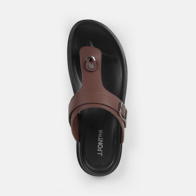 J.Fontini Men Brown Casual Slippers (SKU: 60-69-12-39)