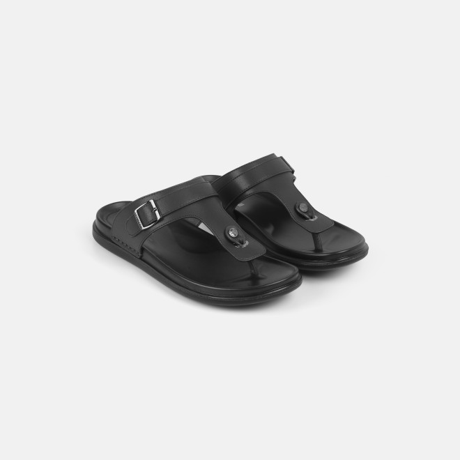 J.Fontini Men Black Casual Slippers (SKU: 60-69L-11-46)