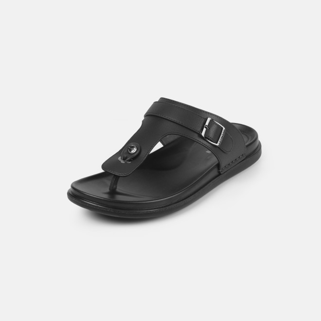J.Fontini Men Black Casual Slippers (SKU: 60-69L-11-46)