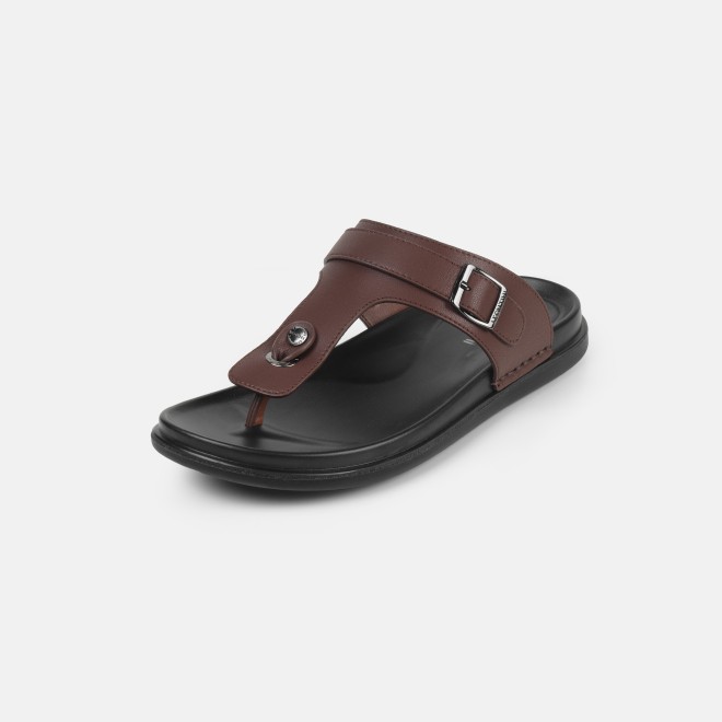 J.Fontini Men Brown Casual Slippers (SKU: 60-69L-12-46)