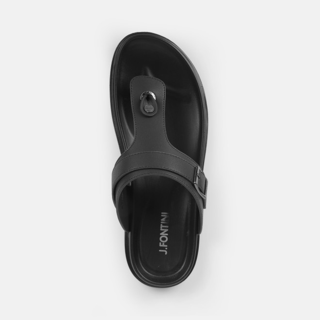 J.Fontini Men Black Casual Slippers (SKU: 60-69L-11-46)