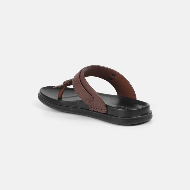 J.Fontini Men Brown Casual Slippers (SKU: 60-69L-12-46)
