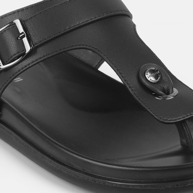 J.Fontini Men Black Casual Slippers (SKU: 60-69L-11-46)