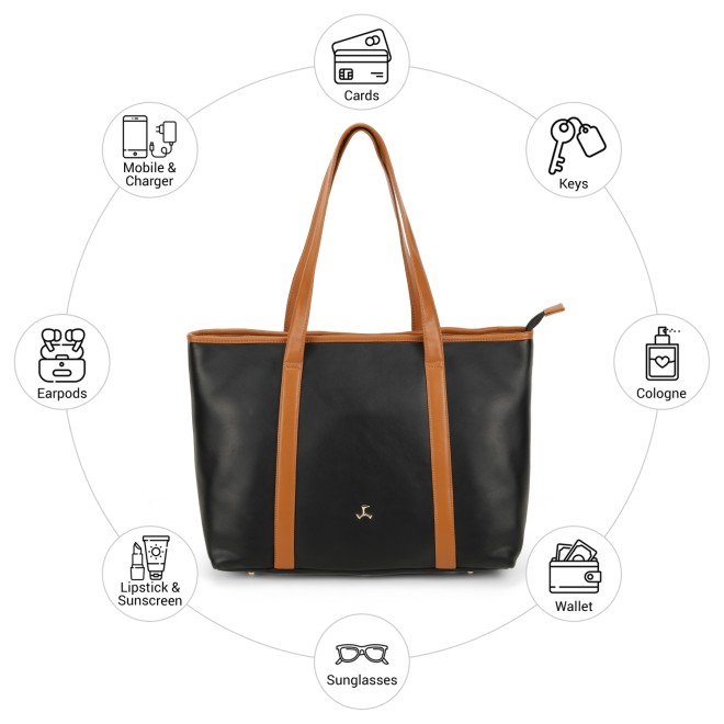 Mochi Women Black Tote Bag (SKU: 66-1011-11-10)