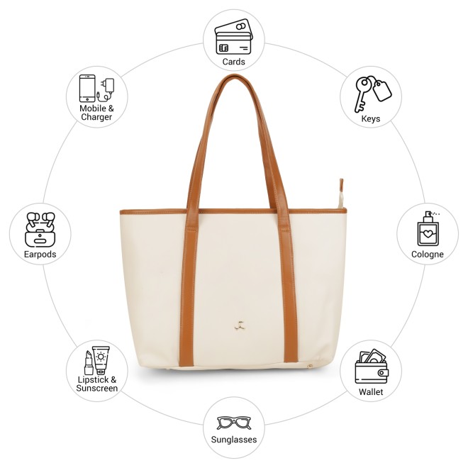 Mochi Women Off-white Tote Bag (SKU: 66-1011-66-10)