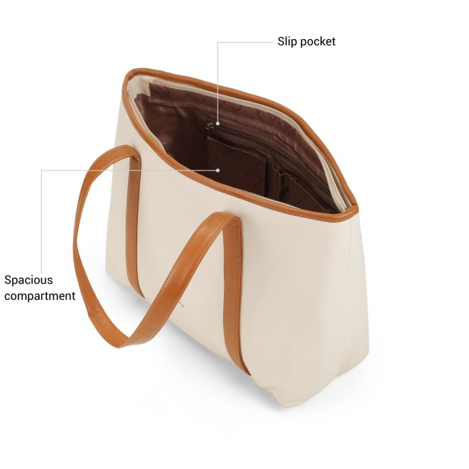 Mochi Women Off-white Tote Bag (SKU: 66-1011-66-10)